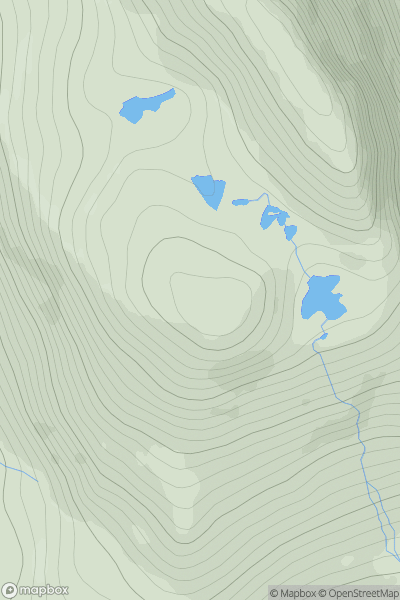 Thumbnail image for Beinn na h-Eaglaise South Top showing contour plot for surrounding peak
