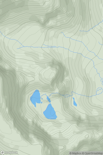 Thumbnail image for A' Phoit showing contour plot for surrounding peak