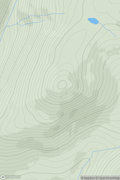 Thumbnail image for Carn Bhinnein showing contour plot for surrounding peak