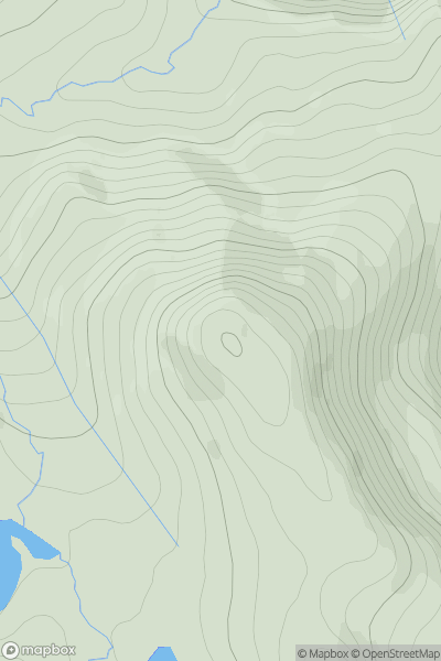 Thumbnail image for Ruadh Stac Beag showing contour plot for surrounding peak
