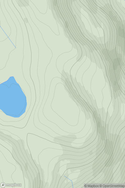 Thumbnail image for Ruadh Stac Beag South Top showing contour plot for surrounding peak