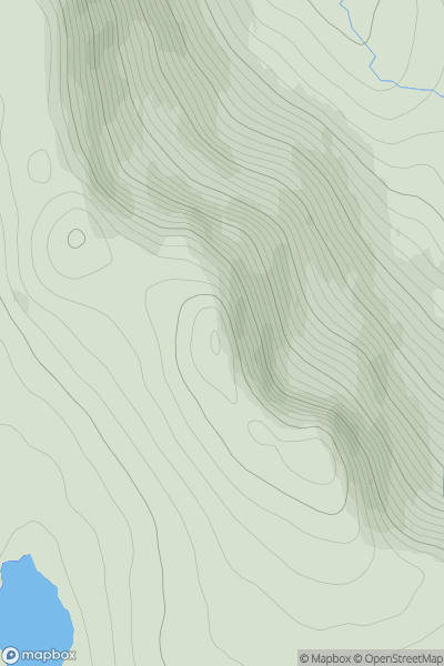 Thumbnail image for Cadhachan Riabhach showing contour plot for surrounding peak