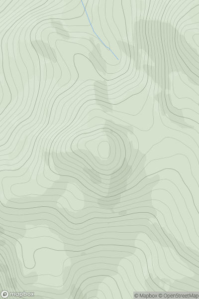 Thumbnail image for Meall Chnaimhean showing contour plot for surrounding peak