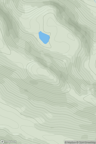 Thumbnail image for Beinn Tharsuinn Chaol showing contour plot for surrounding peak