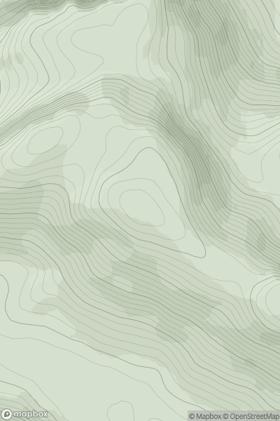 Thumbnail image for Beinn Tharsuinn Chaol West Top showing contour plot for surrounding peak