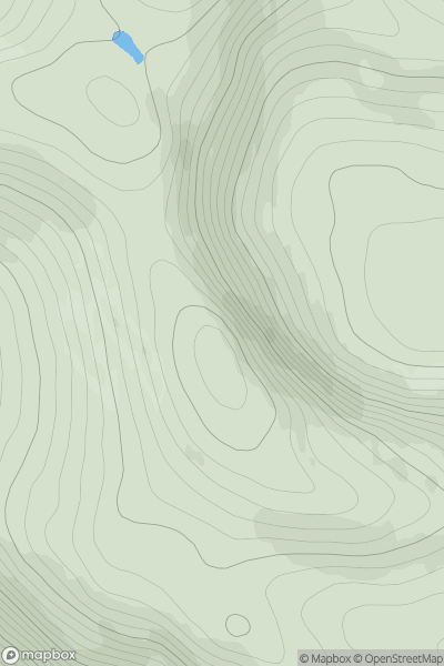 Thumbnail image for Carn a' Choin Deirg South Top showing contour plot for surrounding peak