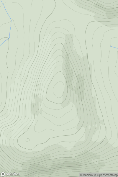 Thumbnail image for Meall Leacachain showing contour plot for surrounding peak