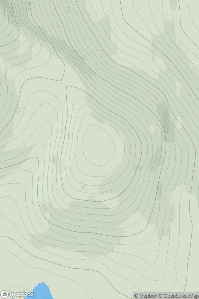 Thumbnail image for Meall na Drochaide showing contour plot for surrounding peak