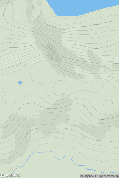 Thumbnail image for Sgor a' Chaorainn showing contour plot for surrounding peak