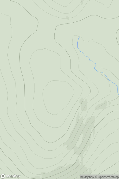 Thumbnail image for Mullach Coire na Gaoitheag showing contour plot for surrounding peak