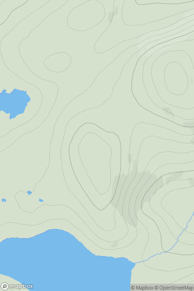 Thumbnail image for Sgor a' Chaorainn Far West Top showing contour plot for surrounding peak