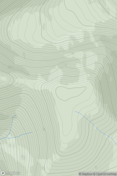 Thumbnail image for Arkle South Top showing contour plot for surrounding peak