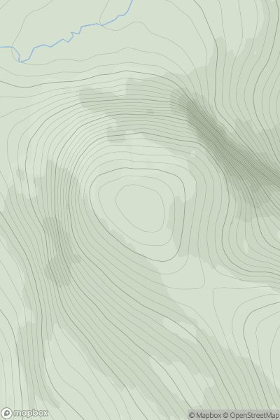 Thumbnail image for Creagan Meall Horn showing contour plot for surrounding peak