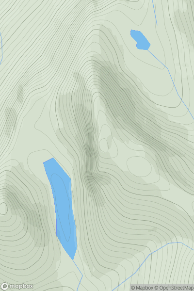 Thumbnail image for Sgor a' Chleirich showing contour plot for surrounding peak