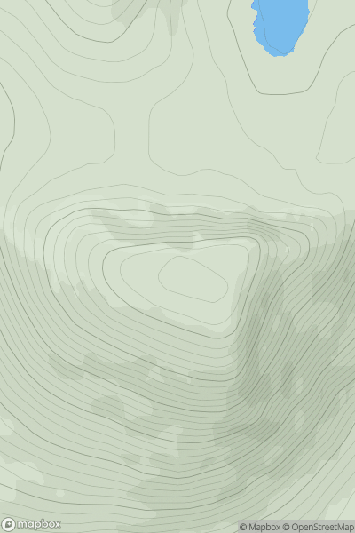 Thumbnail image for Meall a' Chleirich showing contour plot for surrounding peak