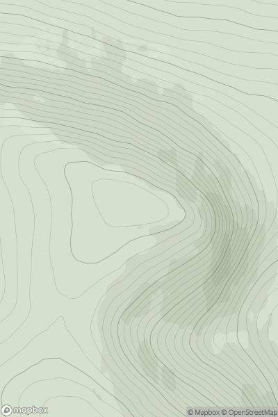 Thumbnail image for Ben Uarie showing contour plot for surrounding peak