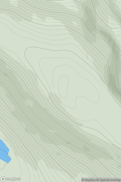 Thumbnail image for Beinn Uidhe showing contour plot for surrounding peak