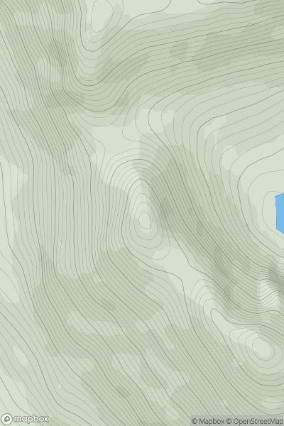 Thumbnail image for Creag na h-Iolaire Ard showing contour plot for surrounding peak