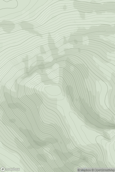 Thumbnail image for Sron Bod a' Mhadail showing contour plot for surrounding peak