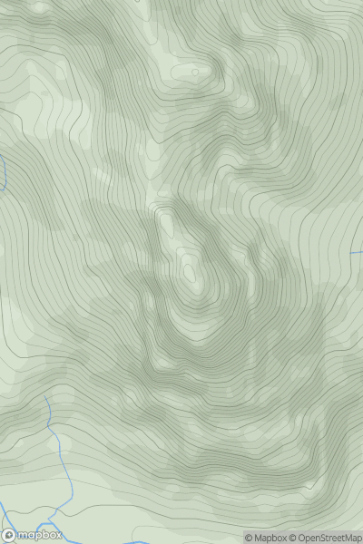 Thumbnail image for Sgurr na h-Uamha showing contour plot for surrounding peak