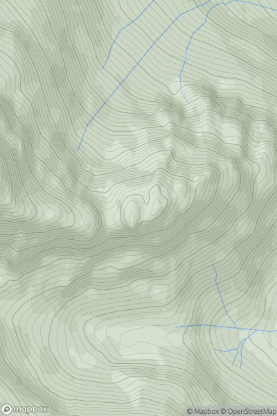 Thumbnail image for Sgurr Dubh Beag showing contour plot for surrounding peak