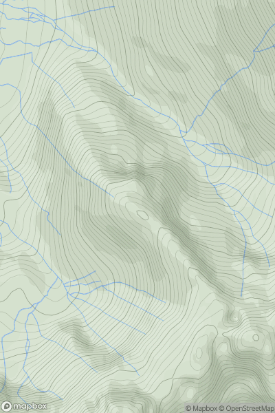 Thumbnail image for Sgurr an Fheadain showing contour plot for surrounding peak