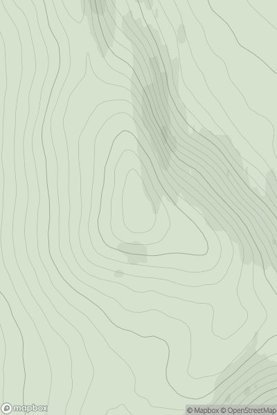 Thumbnail image for Creag an t-Sithein showing contour plot for surrounding peak