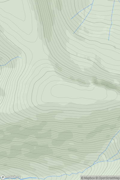 Thumbnail image for Beinn Thunicaraidh (Beinn Thunacaraidh) showing contour plot for surrounding peak