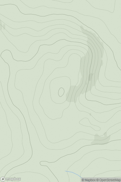 Thumbnail image for Creag nam Mial showing contour plot for surrounding peak