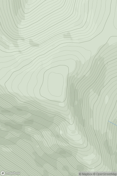 Thumbnail image for Sgurr an Iubhair showing contour plot for surrounding peak