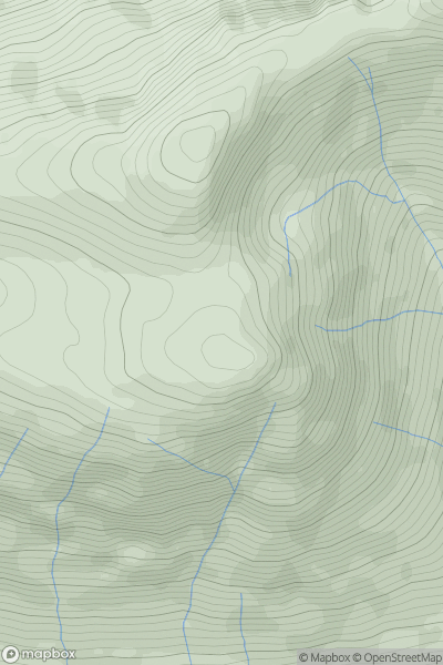 Thumbnail image for Meall a' Chuilinn South Top showing contour plot for surrounding peak