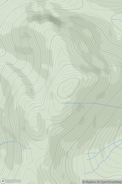 Thumbnail image for Sgorr nan Cearc showing contour plot for surrounding peak