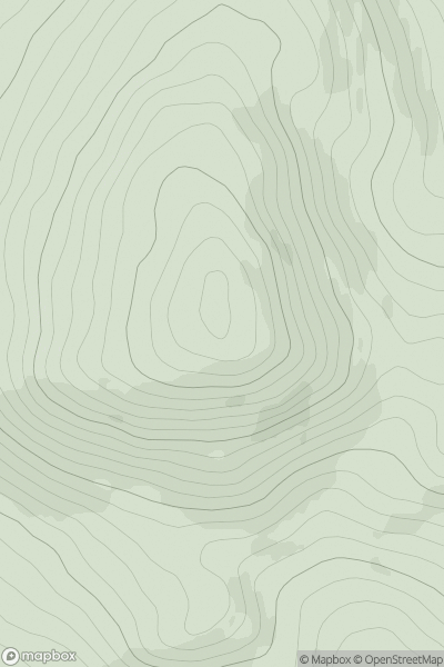 Thumbnail image for Creag nam Brataichean showing contour plot for surrounding peak