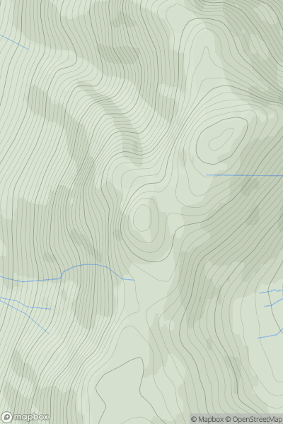Thumbnail image for Meall Doire na Mnatha showing contour plot for surrounding peak