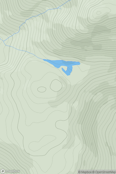 Thumbnail image for Beinn an Albannaich showing contour plot for surrounding peak