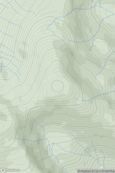 Thumbnail image for Maol Odhar East Top showing contour plot for surrounding peak