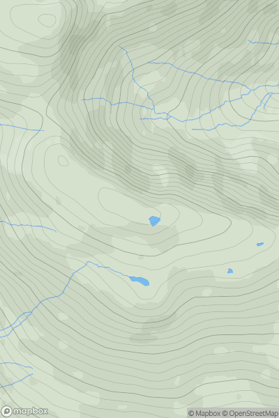 Thumbnail image for Beul Choire nan Each showing contour plot for surrounding peak