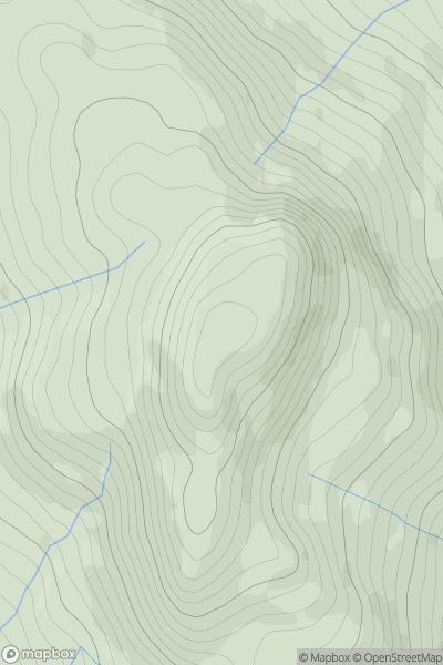 Thumbnail image for Beinn Reithe showing contour plot for surrounding peak