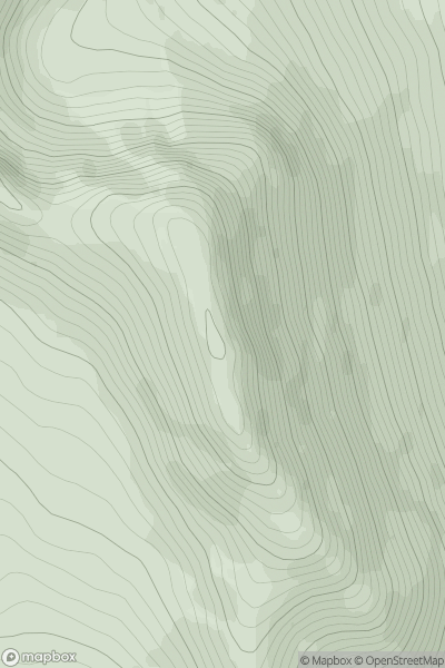 Thumbnail image for Beinn a' Chliabhain showing contour plot for surrounding peak