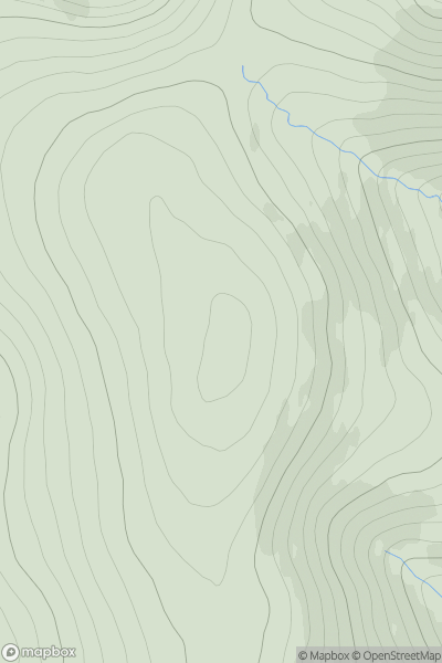 Thumbnail image for Carn Tuairneir showing contour plot for surrounding peak