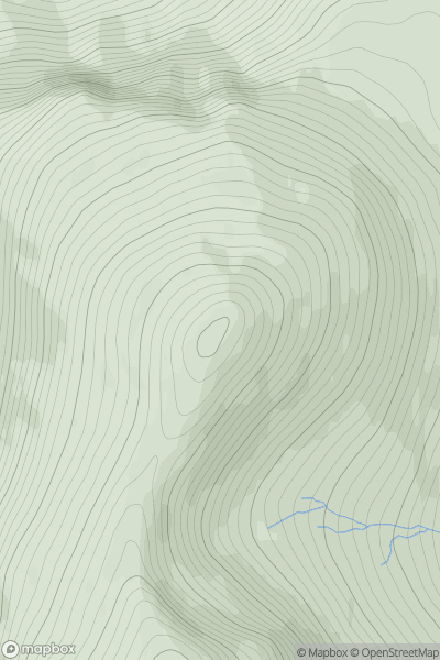 Thumbnail image for Mullach an Langa showing contour plot for surrounding peak