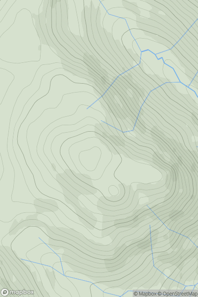 Thumbnail image for Beinn Ducteach showing contour plot for surrounding peak