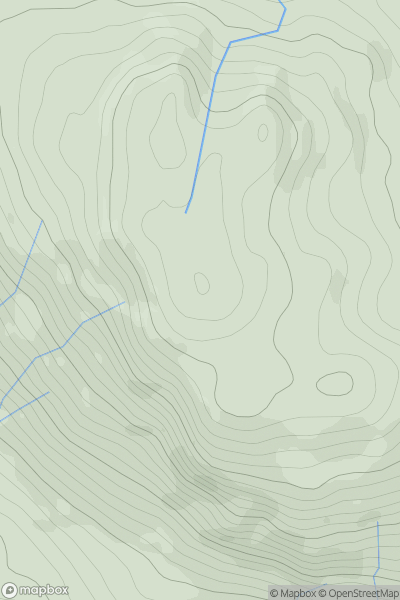 Thumbnail image for Cruachan Cruinn (Fiarach - South Top) showing contour plot for surrounding peak