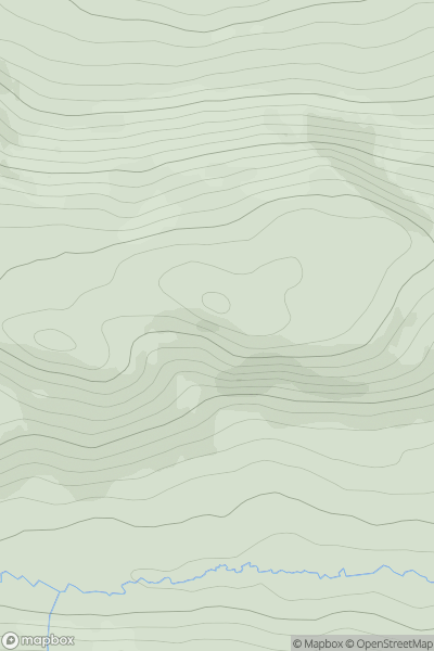 Thumbnail image for Speirean Ruadh showing contour plot for surrounding peak