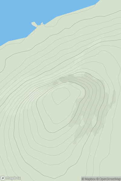 Thumbnail image for Meall na Lice showing contour plot for surrounding peak