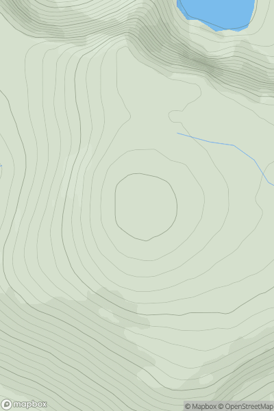 Thumbnail image for Carn a' Choire Bhoidheach showing contour plot for surrounding peak