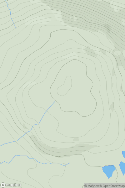 Thumbnail image for Tulach Hill showing contour plot for surrounding peak