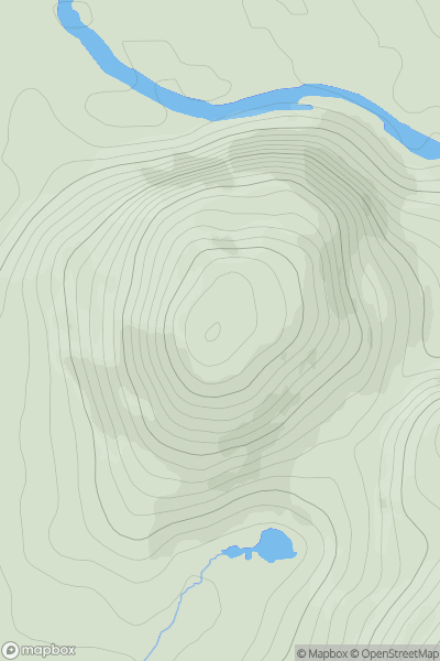 Thumbnail image for Creag Choinnich showing contour plot for surrounding peak