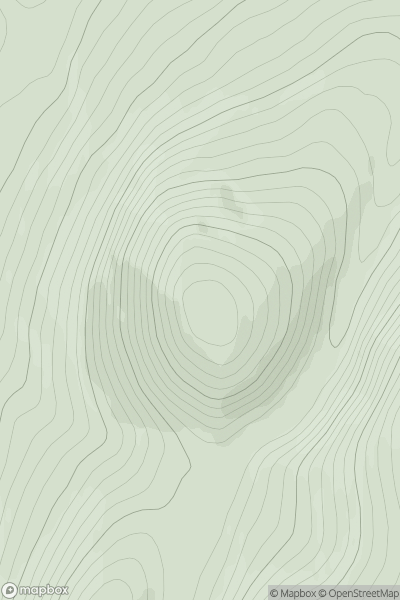 Thumbnail image for Creag Ghiuthsachan showing contour plot for surrounding peak