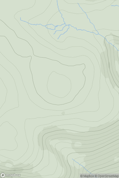 Thumbnail image for Creag a' Ghlas-uillt showing contour plot for surrounding peak